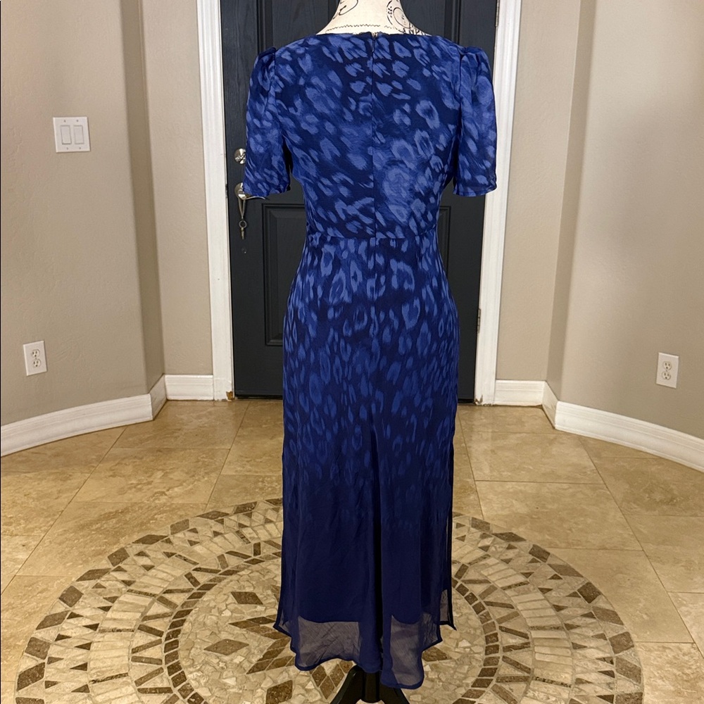 DKNY Elegant Blue Leopard Print Dress 2 - Picture 8 of 11